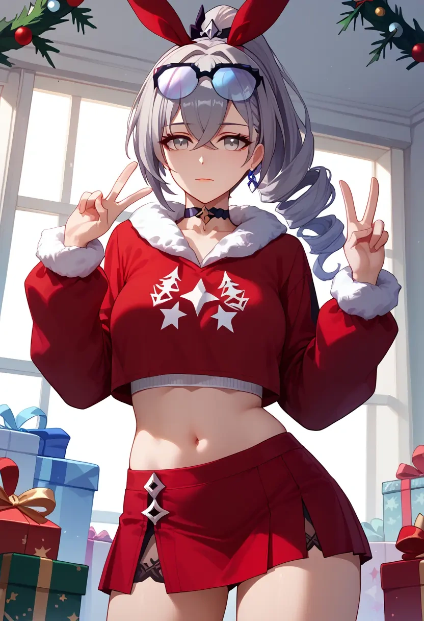 star rail,silver wolf,Christmas,skirt  - 